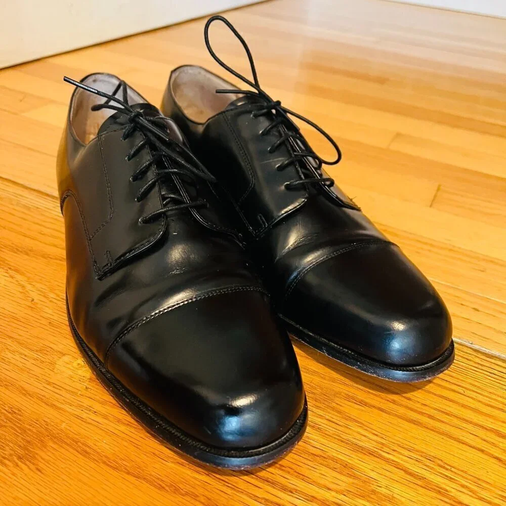 Bostonian Classics First Flex #20390 Black Oxford Leather Dress Shoes Size 12 M